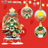 Heartwarming Gift - SpongeBob SquarePants Christmas Tree Building Blocks Music Box | Festive Assembly Toy & Holiday Decoration 🎄🎁🎵