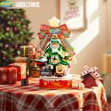 Heartwarming Gift - SpongeBob SquarePants Christmas Tree Building Blocks Music Box | Festive Assembly Toy & Holiday Decoration 🎄🎁🎵