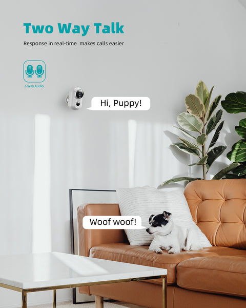 【Upgrade】ZUMIMALL 2K Magnetic Bracket Dual-use Charging Security Camera-F5N（Type C）