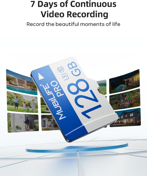 ❗MUBILIFE 128GB SD Card for Home Security Cameras with High Storage Capacity