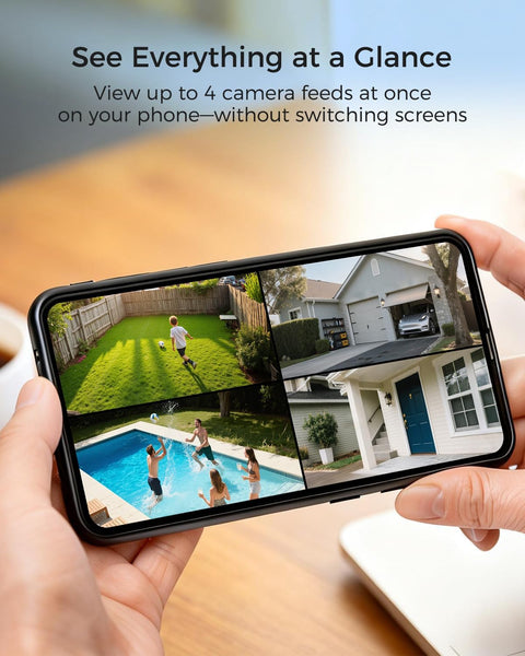 💕 MUBILIFE M802 4K Home Security Camera System Bundle (❗ Note: Individual Camera Units Cannot Operate Alone. All Cameras Must Be Used with a Homebase.)