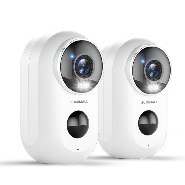 ZUMIMALL 2K Outdoor  Rechargeable Battery WIFI Security Camera (2pack)-F5C(Type C)