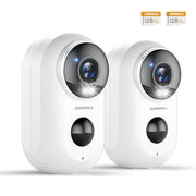 ZUMIMALL 2K Outdoor  Rechargeable Battery WIFI Security Camera (2pack)-F5C(Type C)