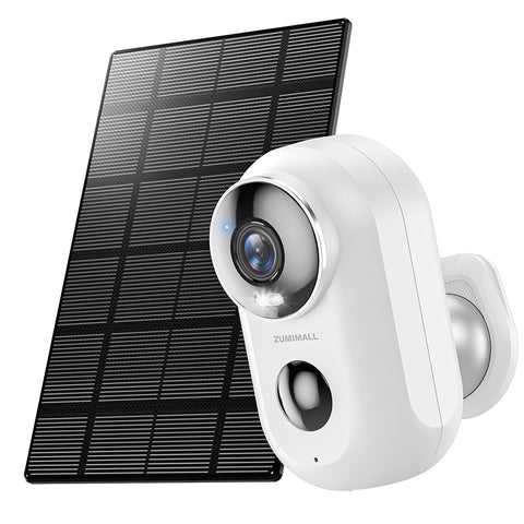 ZUMIMALL 2k Outdoor Battery Powered WIFI Security Camera with solar panel-F5K(Type C)