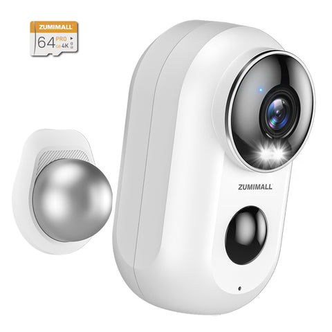 ZUMIMALL 2K Wireless Battery WiFi Security Camera-F5N（Type C）