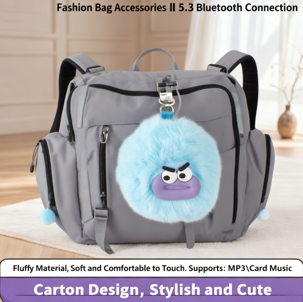 🎶Bluetooth Speaker Plush Toy - Cute & Multi-functional Keychain/Purse Accessory with TF Card & USB Support