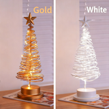 🎄🎉Limited Edition for Christmas: Iron Christmas Tree Star Night Light - Battery-Powered Desktop Decor (Battery Not Included)