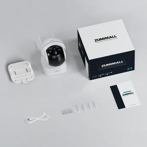 ZUMIMALL 2K 360° PTZ Battery Powered Wireless WiFi Security Cameras (GX2S)