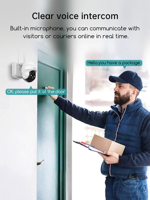 ZUMIMALL 2K 360° PTZ Battery Powered Wireless WiFi Security Cameras (GX2S)