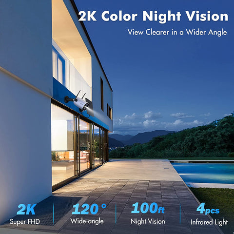 Zumimall 2K Solar Powered Security Camera-GX1K(Tpye C)