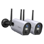 ZUMIMALL 2K Wireless Battery Powered WiFi Security Cameras-2pcs(GX1C)