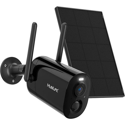 MUBILIFE 2K Battery Powered Cameras for Home Security with solar panel-G7Bk
