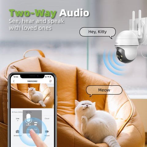 Tiejus New 5MP Outdoor 360°PTZ Wired WIFI Security  Camera-GQ2(5MP)