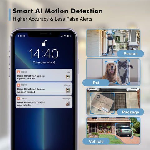 MUBILIFE Solar Security Camera, 360° PTZ Outdoor Camera Wireless(MD3K)