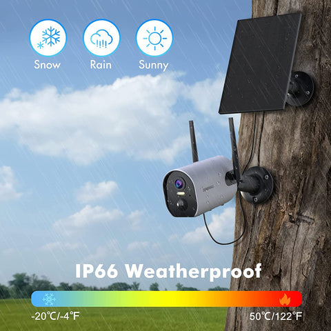 ZUMIMALL 2K Wireless Battery Powered WiFi Security Cameras-2pcs(GX1C)