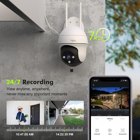 Tiejus by ZUMIMALL 2K  360° PTZ WiFi Security Cameras(TJ-GQ2)