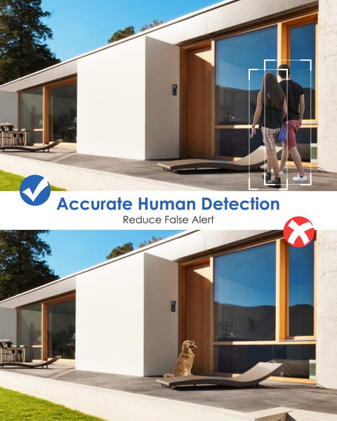 ZUMIMALL 2K FHD Wireless WiFi Video Doorbell Camera with Chime (J7)