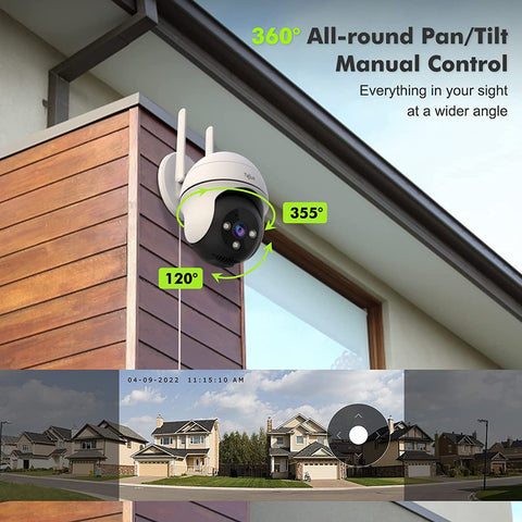 Tiejus by ZUMIMALL 2K  360° PTZ WiFi Security Cameras(TJ-GQ2)