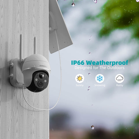 5MP QHD 360°PTZ Wireless Security Camera with solar panel-GX2K(5MP) 【CA】