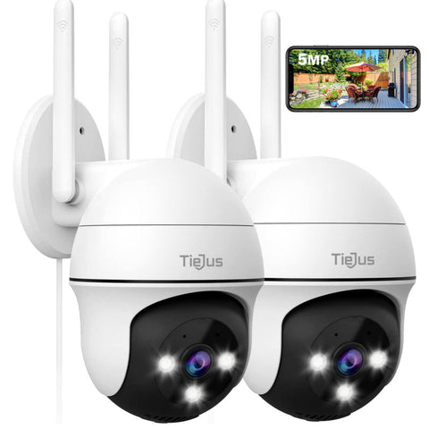 Tiejus New 5MP Outdoor 360°PTZ Wired WIFI Security  Camera-GQ2(5MP)