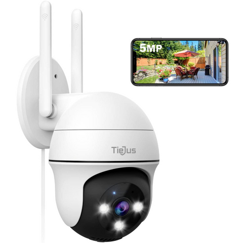 Tiejus New 5MP Outdoor 360°PTZ Wired WIFI Security  Camera-GQ2(5MP)