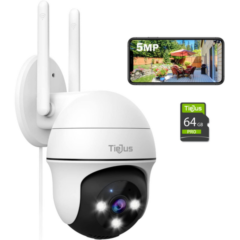 Tiejus New 5MP Outdoor 360°PTZ Wired WIFI Security  Camera-GQ2(5MP)